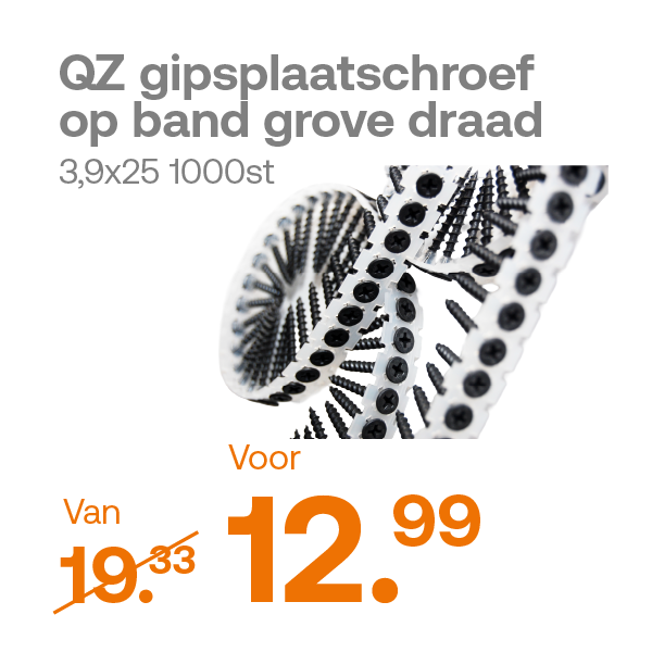 QZ gipsplaatschroef op band